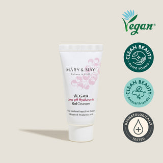 [MARY&MAY] Vegan Low pH Hyaluronic Gel Cleanser 30ml [Miniature]